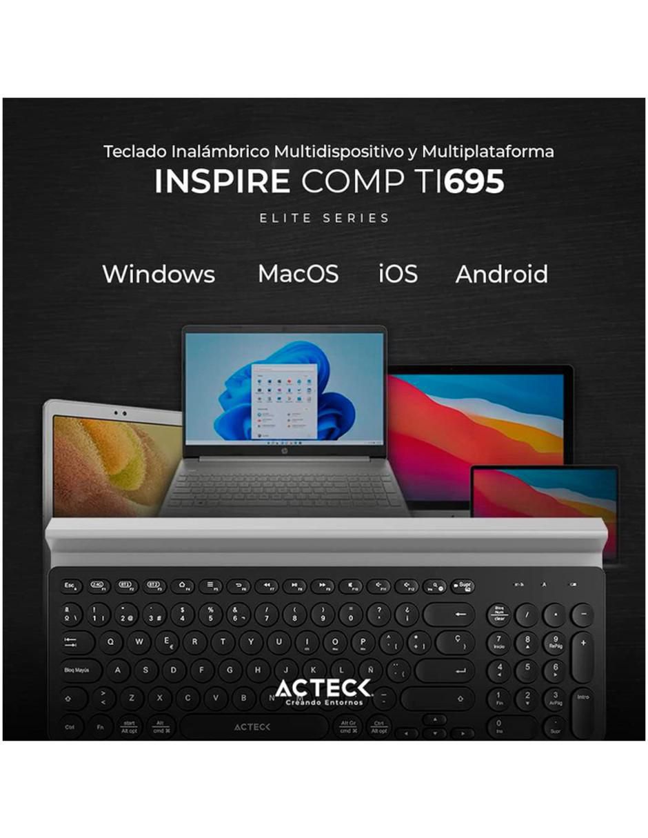 Teclado inalámbrica acteck inspire comp ti695