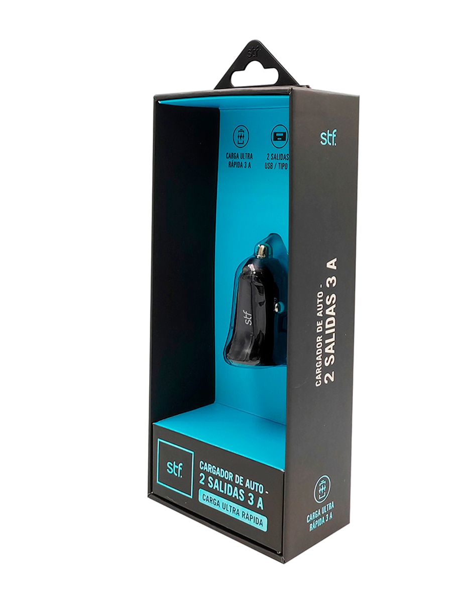 Cargador auto USB + USB tipo C 2