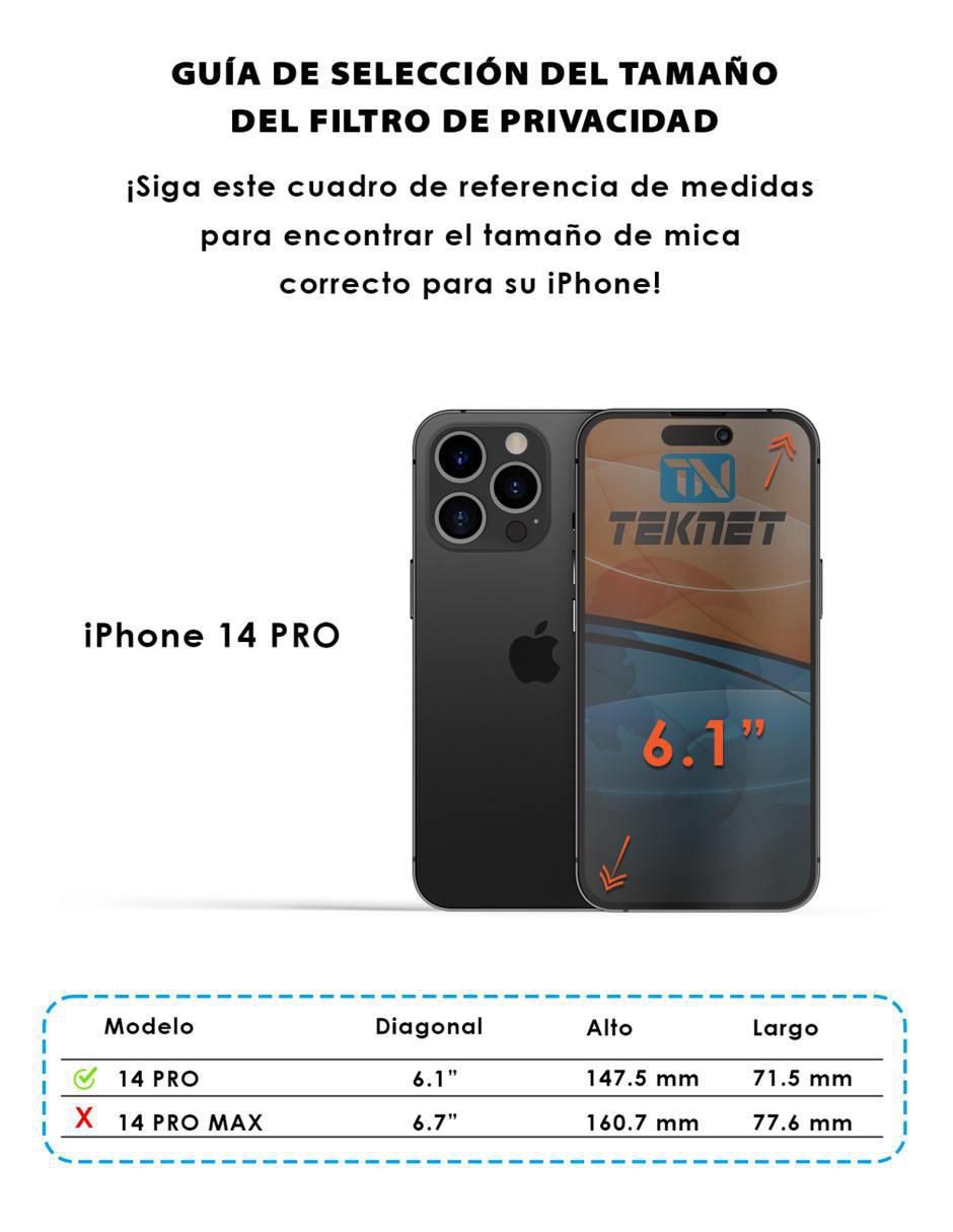Mica Celular iPhone 14 Pro de cristal templado 3