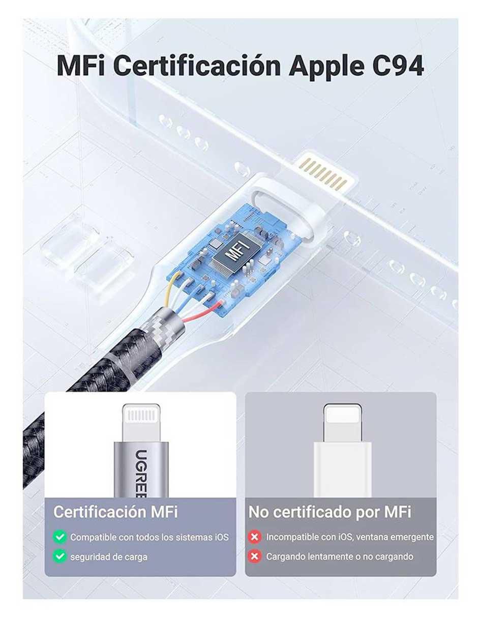 Cable lightning a tipo USB A de 2 m 2