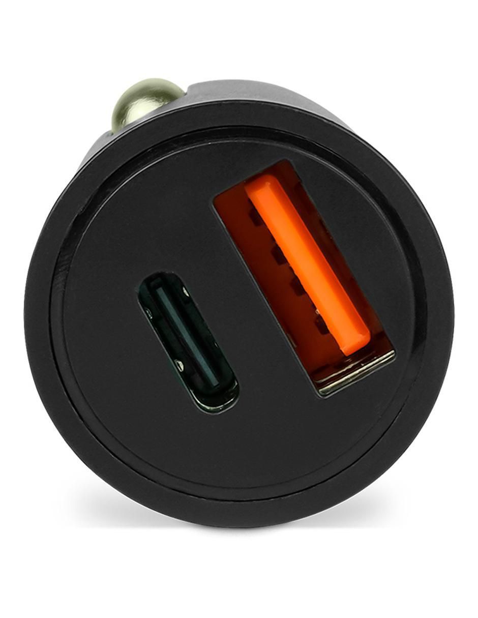 Cargador auto USB tipo A + USB tipo C 2