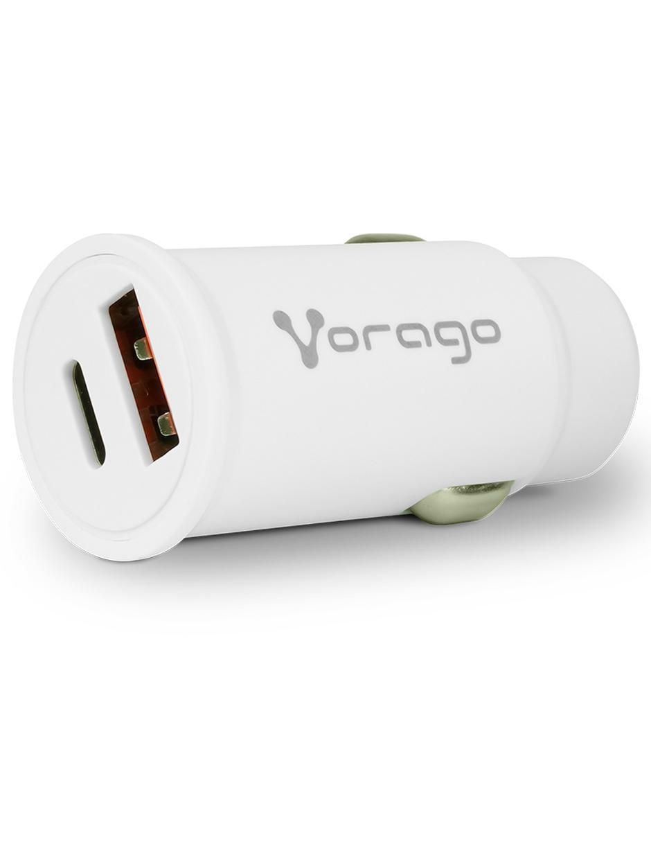 Cargador auto USB tipo A + USB tipo C 5
