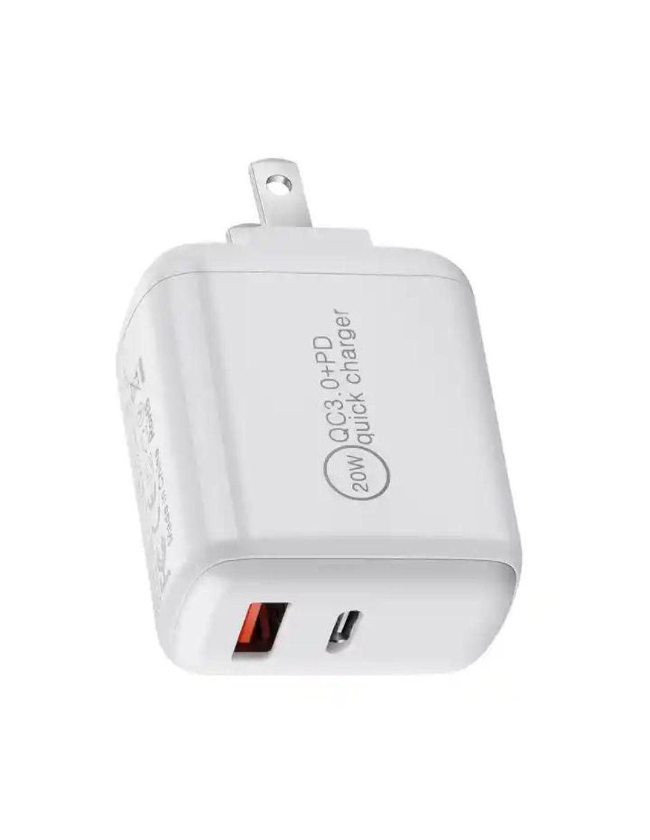 Cargador pared USB + USB tipo C 3