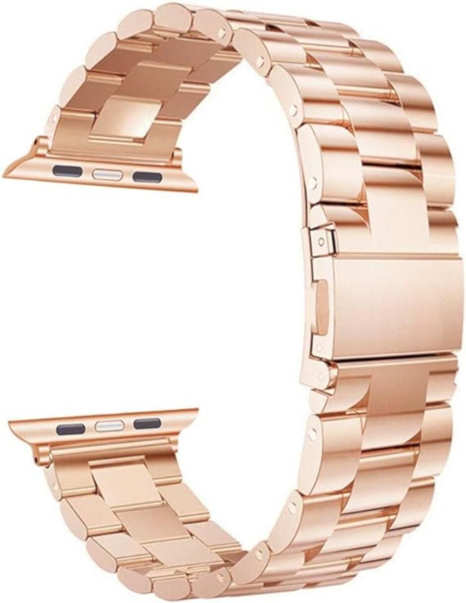 Correa para para apple watch 1 al 8, se, ultra, eslabones de acero inoxidable