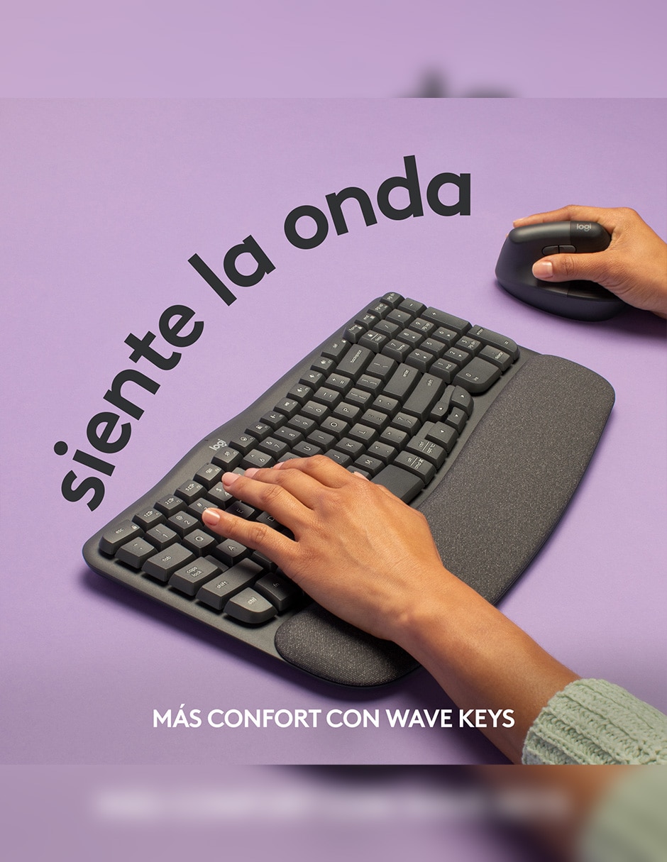 TECLADO LOGITECH WAVE KEYS, NEGRO