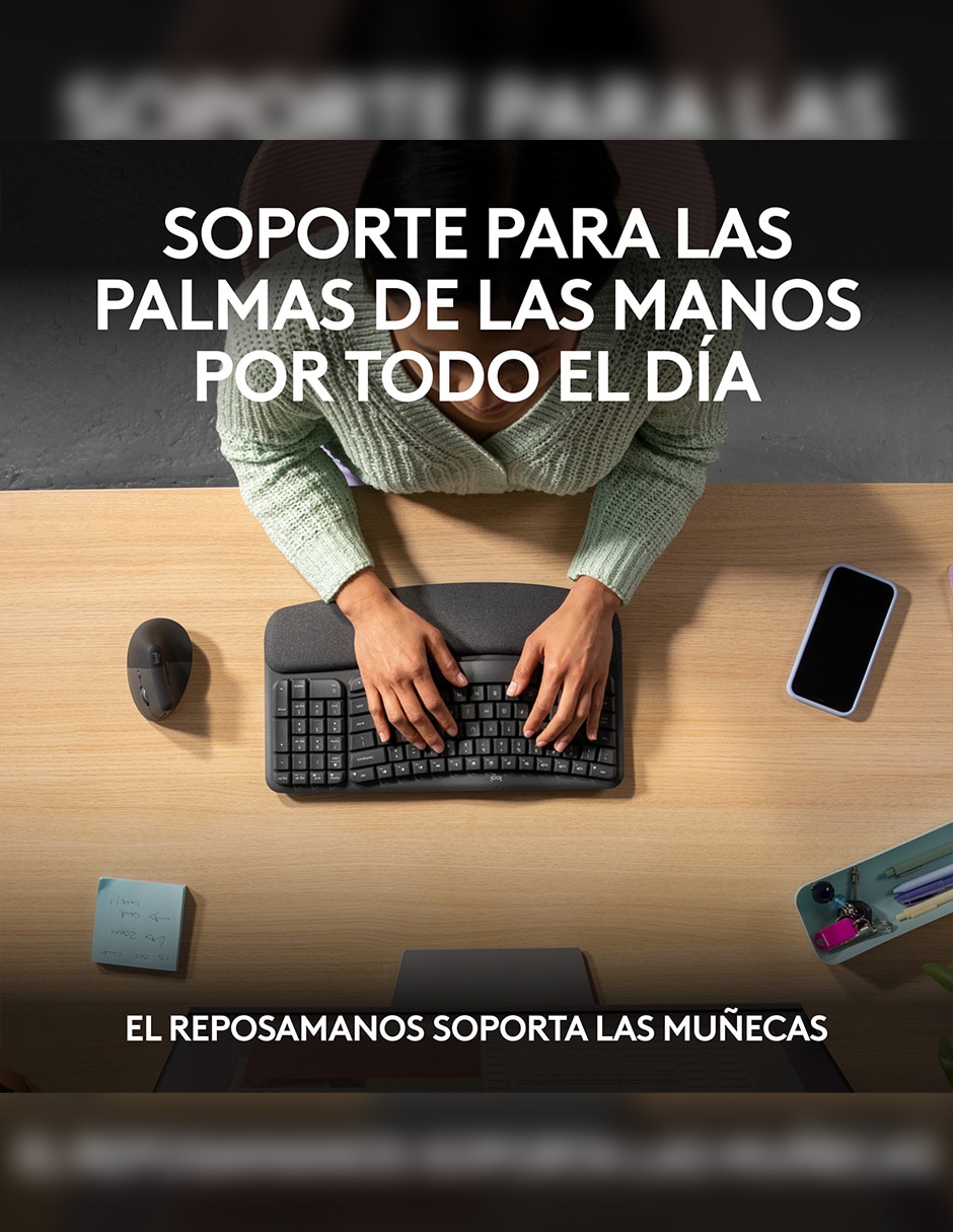 TECLADO LOGITECH WAVE KEYS, NEGRO
