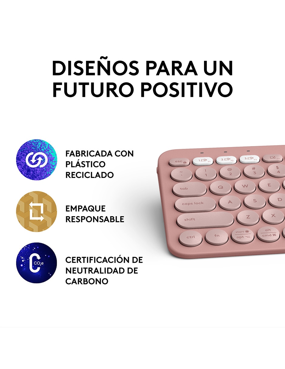 Teclado inalámbrico Pebble Keys2 K380S 10