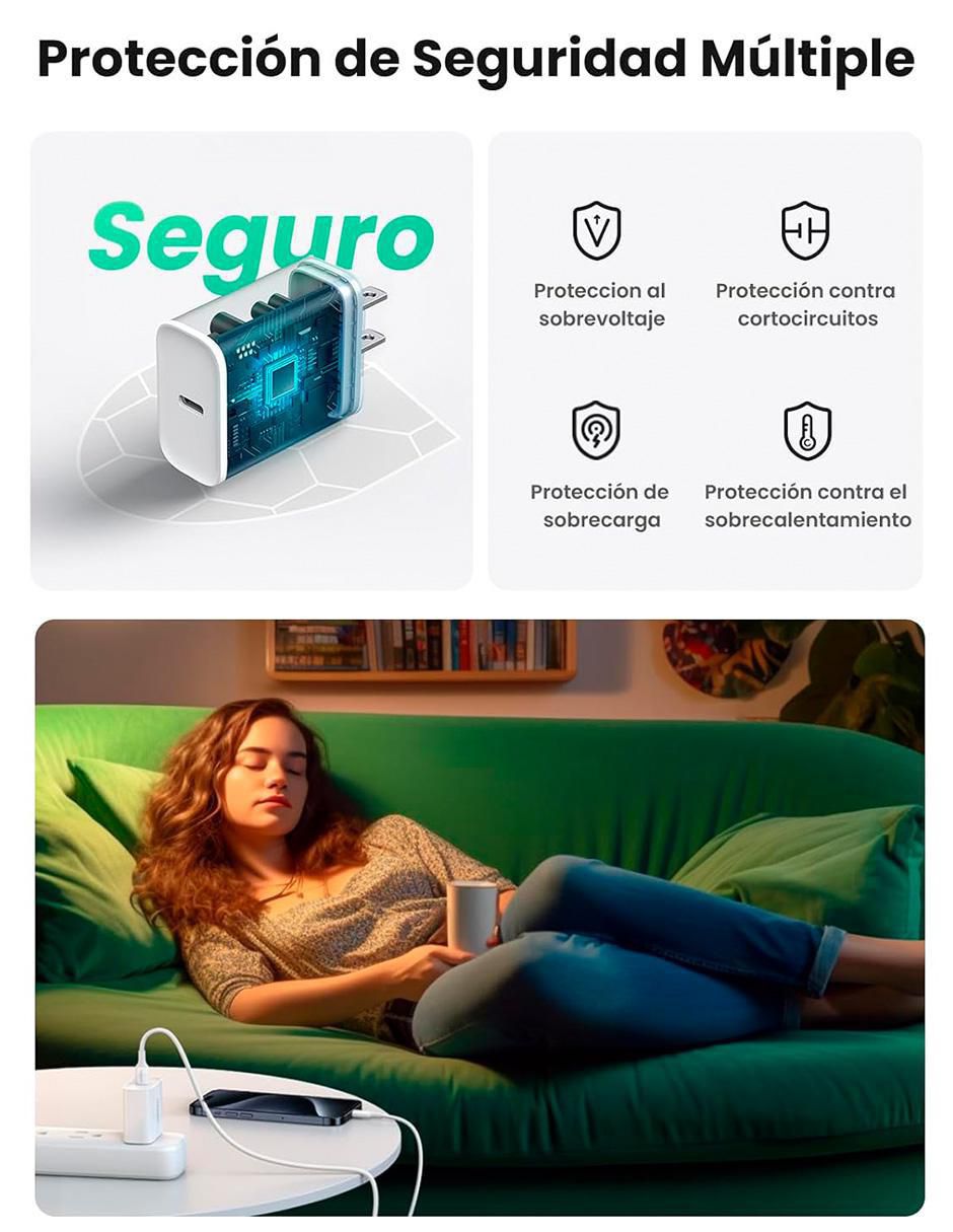 Cargador pared USB tipo C 5