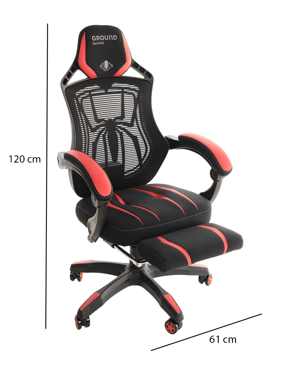 SILLA GAMER GROUND GAMING SPIDER, ROJO