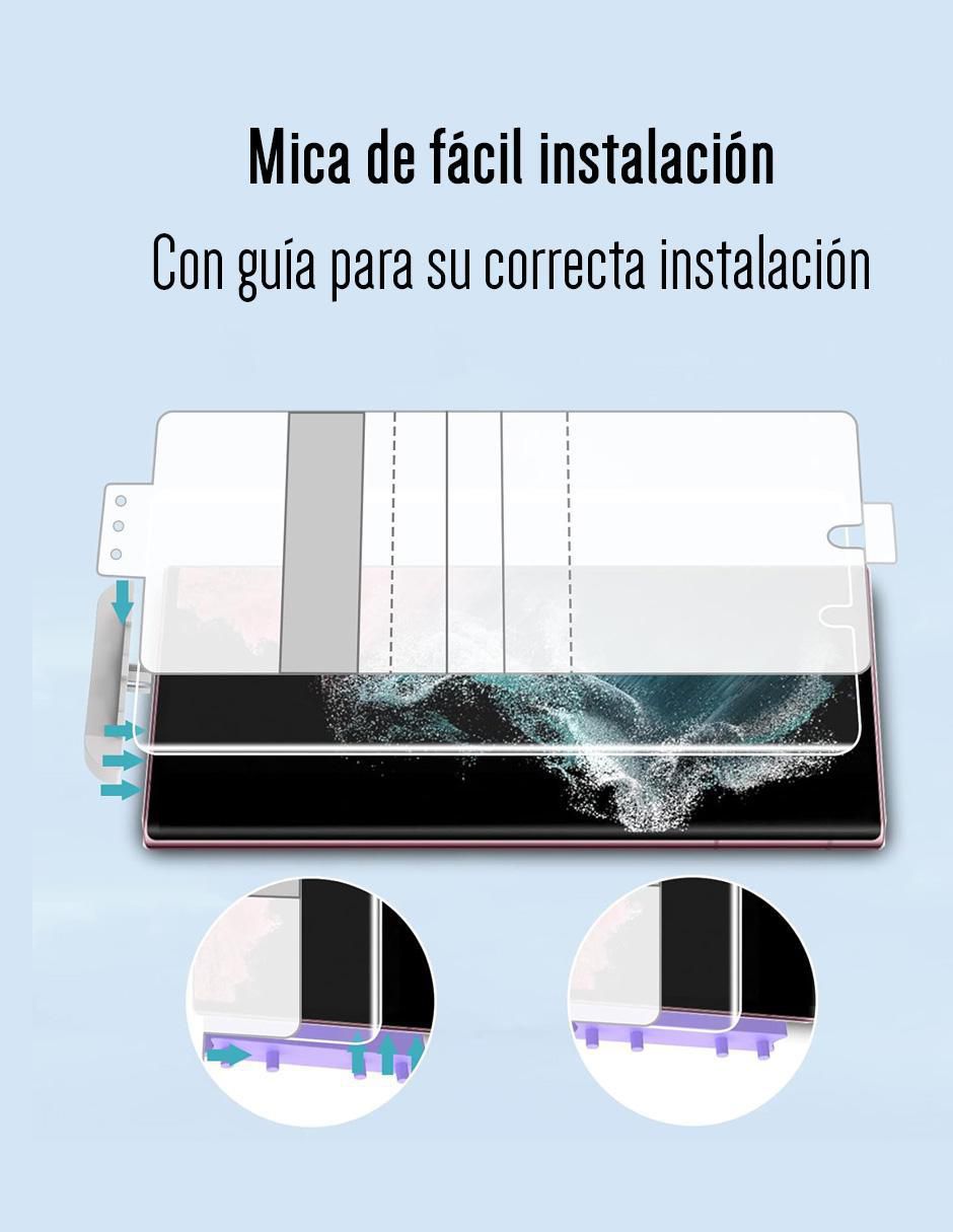 Set Mica Celular Galaxy S22 Ultra de hidrogel 4