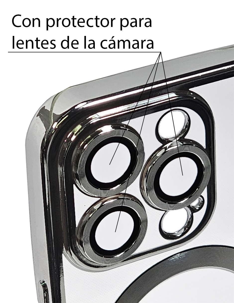 "funda para" apple magsafe platinada "de" plástico