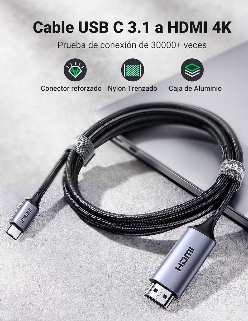 Cable HDMI 4K a tipo USB C de 1.5 m 6