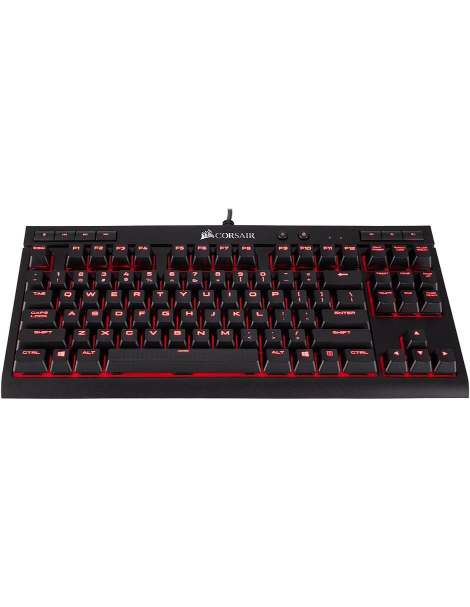 Teclado Gamer Corsair K63 / Cherry MX Red / Alámbrico / Negro / CH