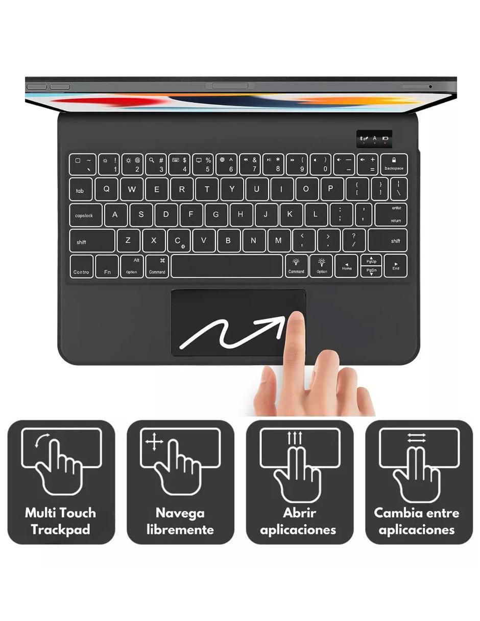 HOU Funda con teclado táctil de 12.9 pulgadas para iPad Pro de 12.9  pulgadas (5ª, 4ª y 3ª generación), con un diseño flotante, trackpad  integrado