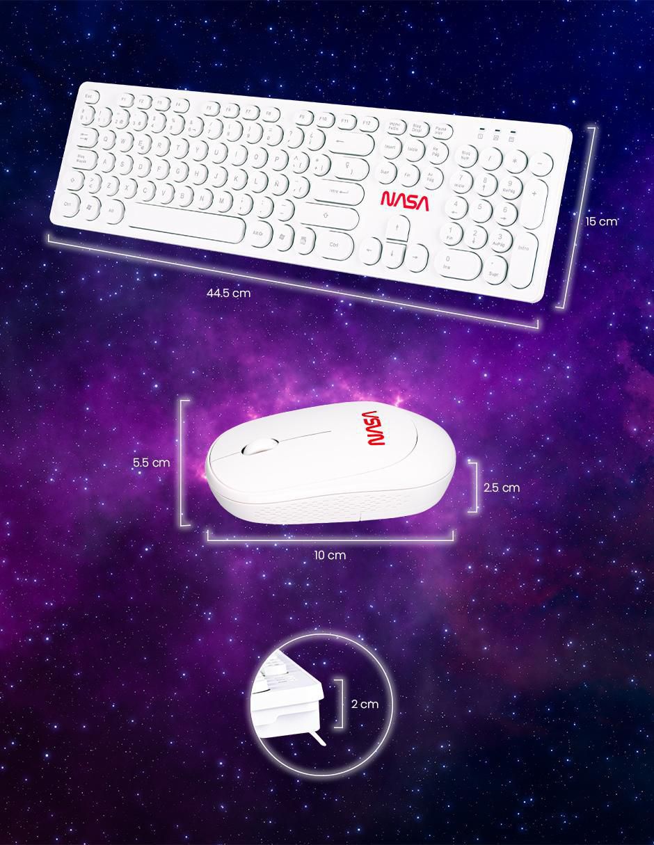 Mouse y Teclado NASA Gaming 5