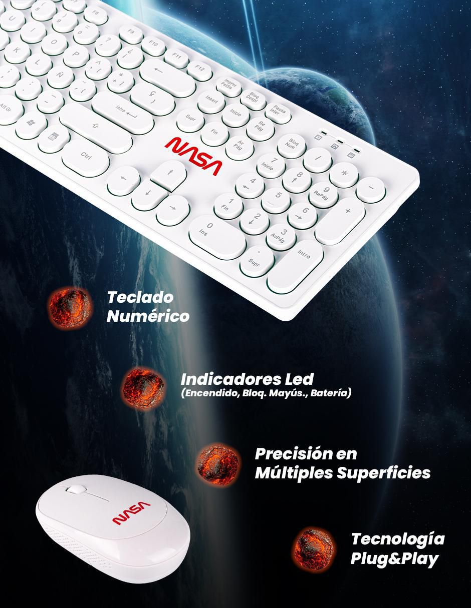 Mouse y Teclado NASA Gaming 6