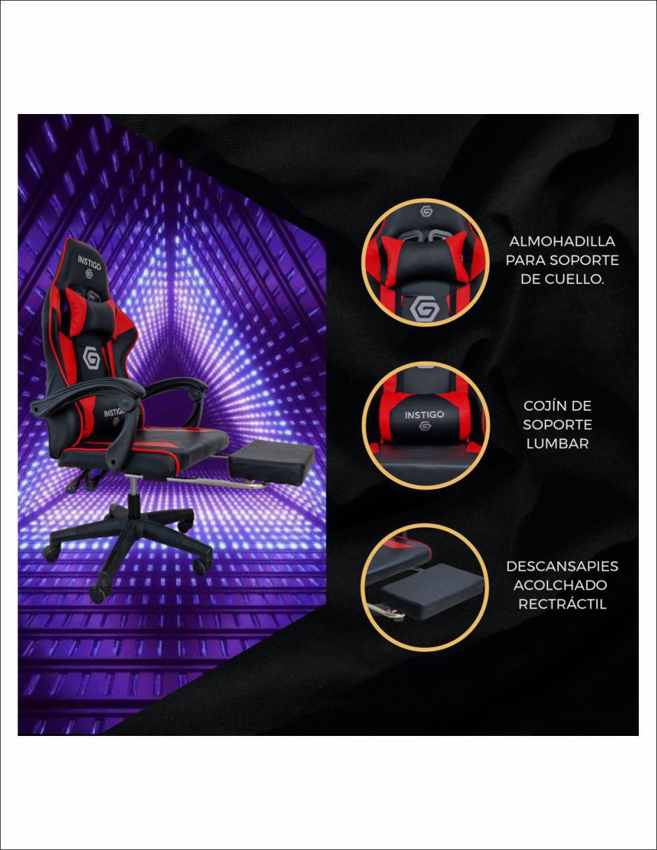 Silla gamer instigo ig642 delux
