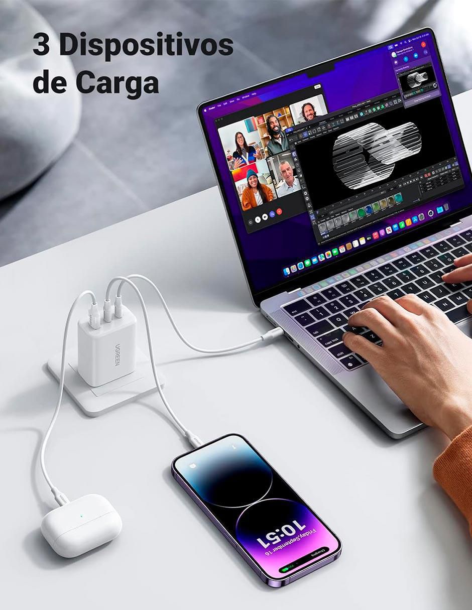 Cargador pared USB tipo A + USB tipo C 4