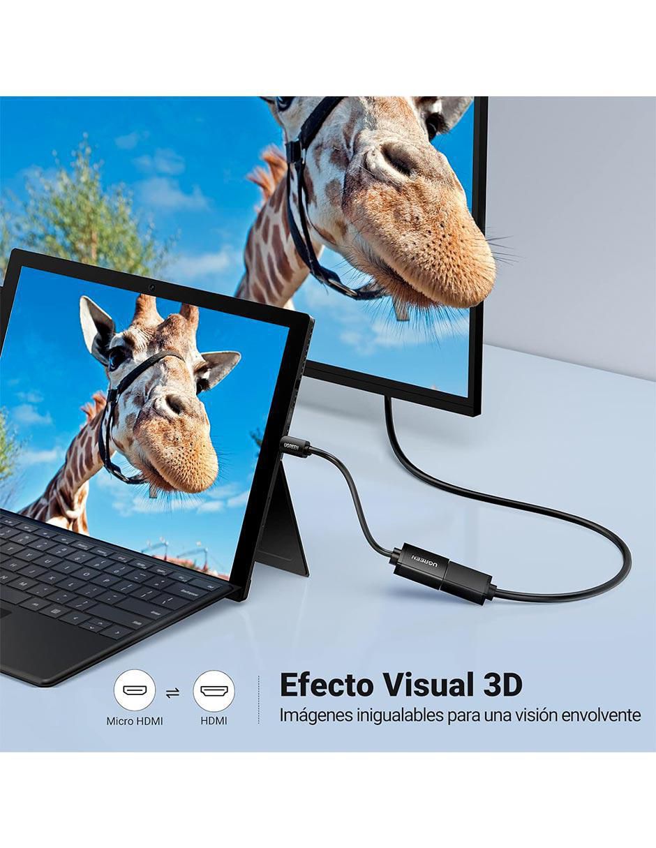 Cable micro HDMI a tipo HDMI 4K de 20 cm 4