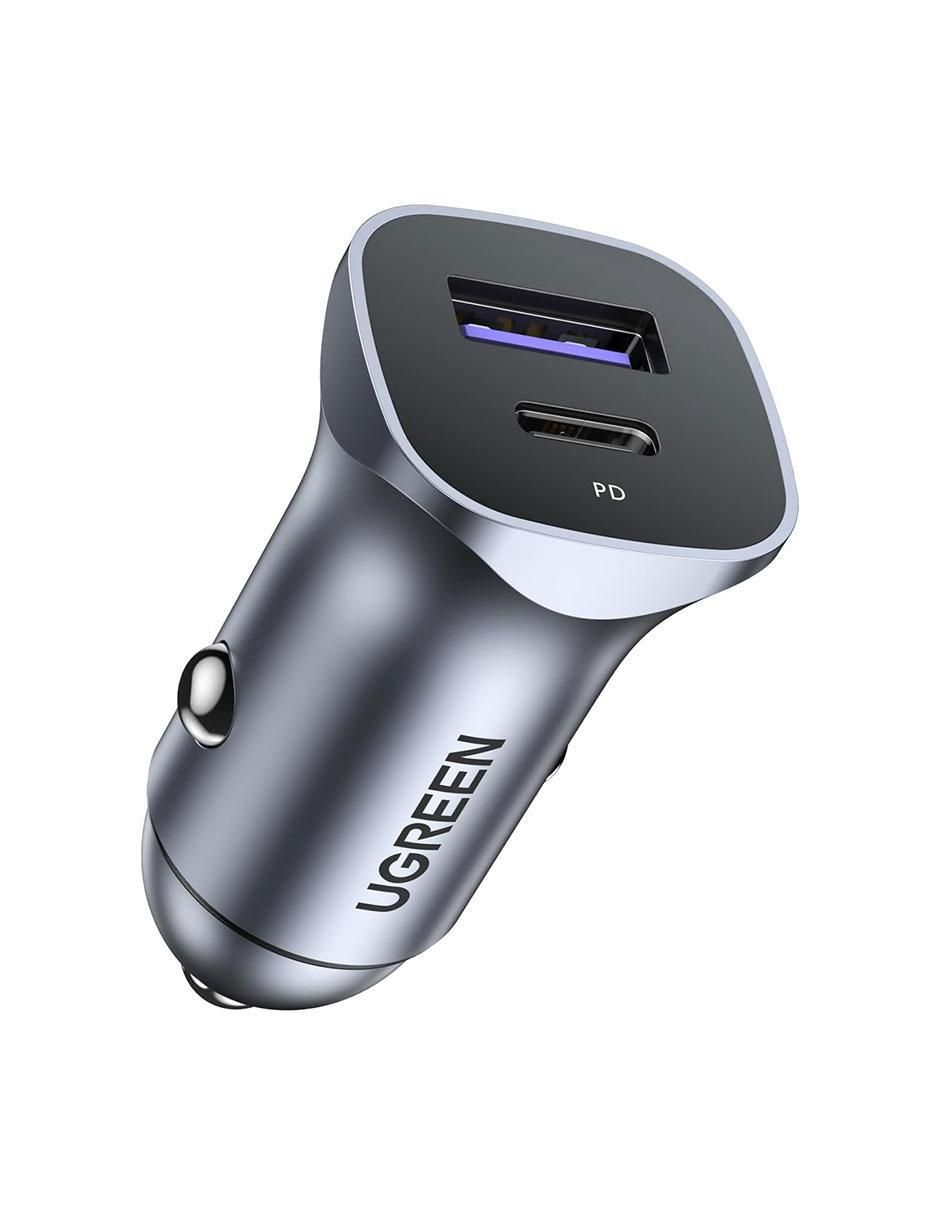 Cargador auto USB tipo A + USB tipo C