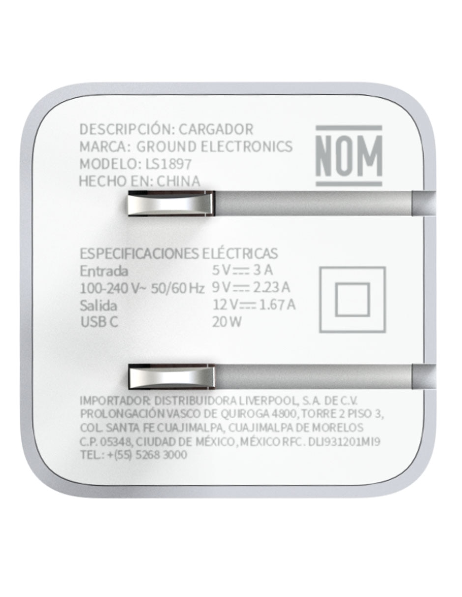 Cargador pared USB tipo C 5