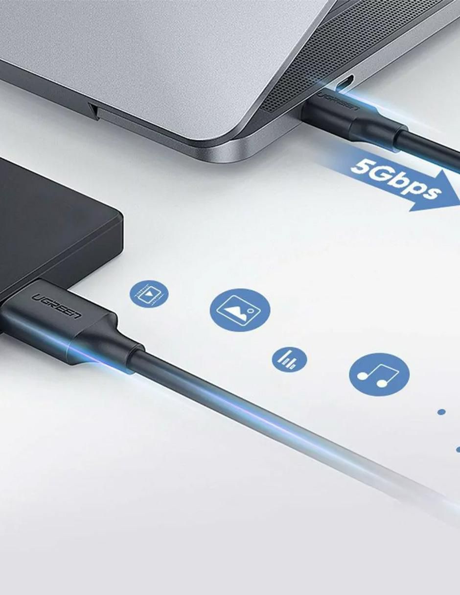 Cable micro B a tipo USB C de 1 m 3