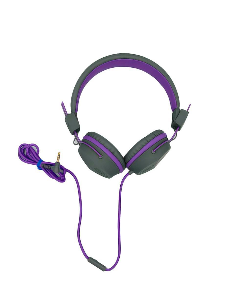Audífonos On-Ear Jlab Buddies Morado alámbricos con cancelación de ruido Audífonos On-Ear Jlab Buddies Morado alámbricos con cancelación de ruido
