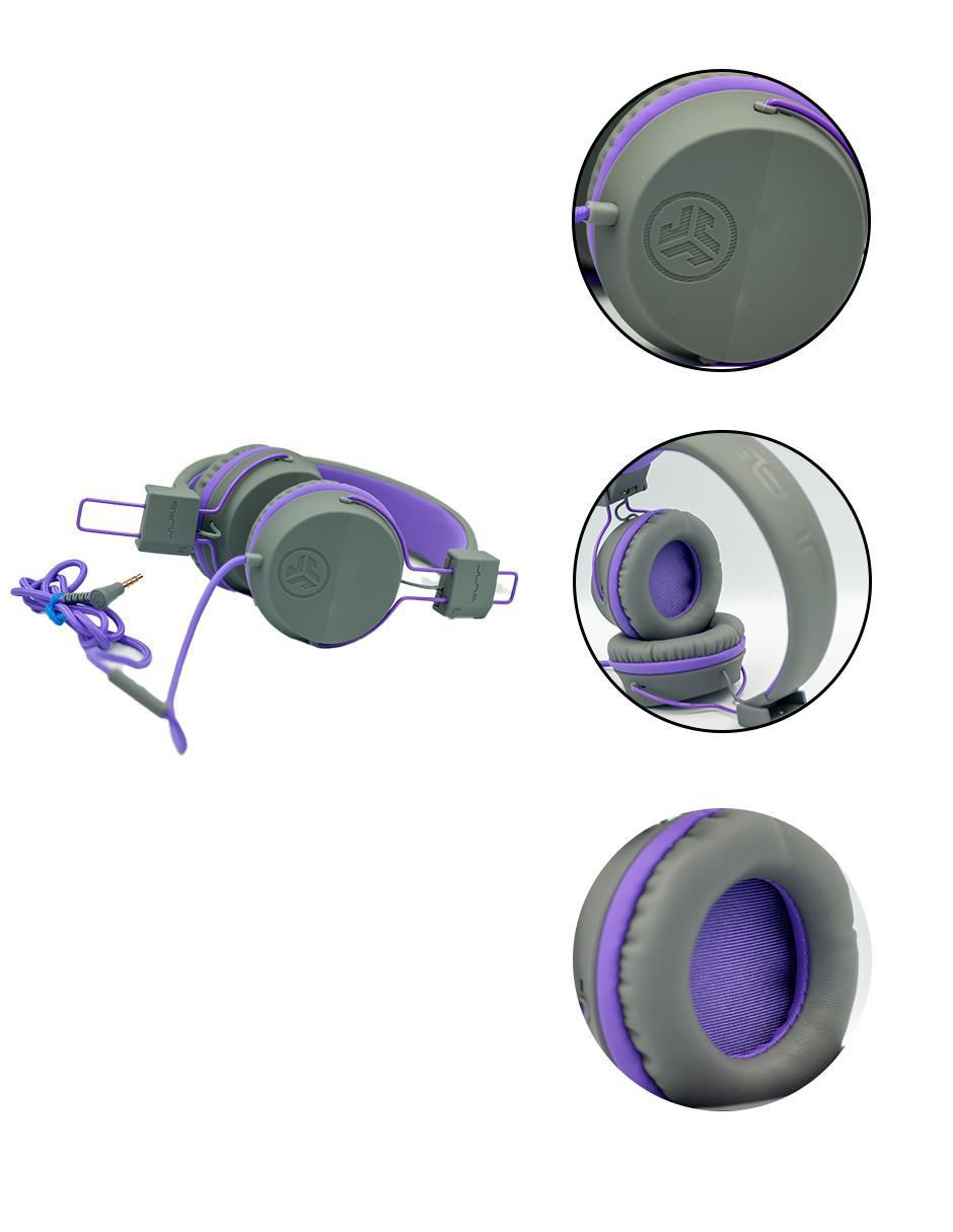 Audífonos On-Ear Jlab Buddies Morado alámbricos con cancelación de ruido 2