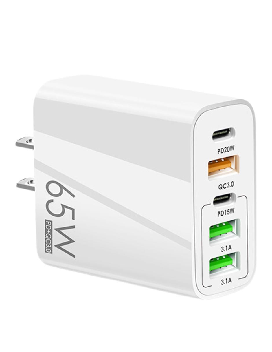 Adaptador de corriente USB tipo A + USB tipo C