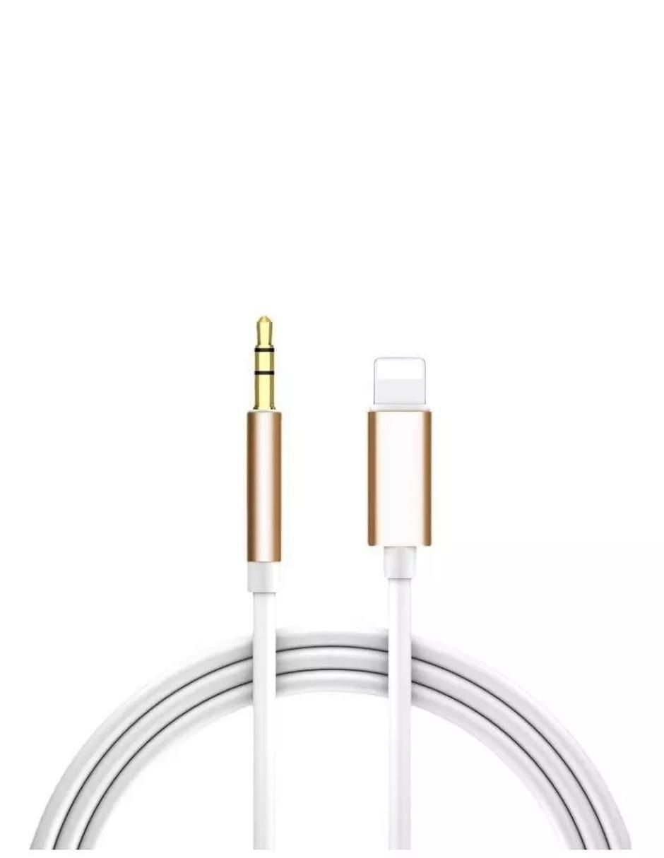 Cable auxiliar 3.5 mm a tipo lightning de 1 m