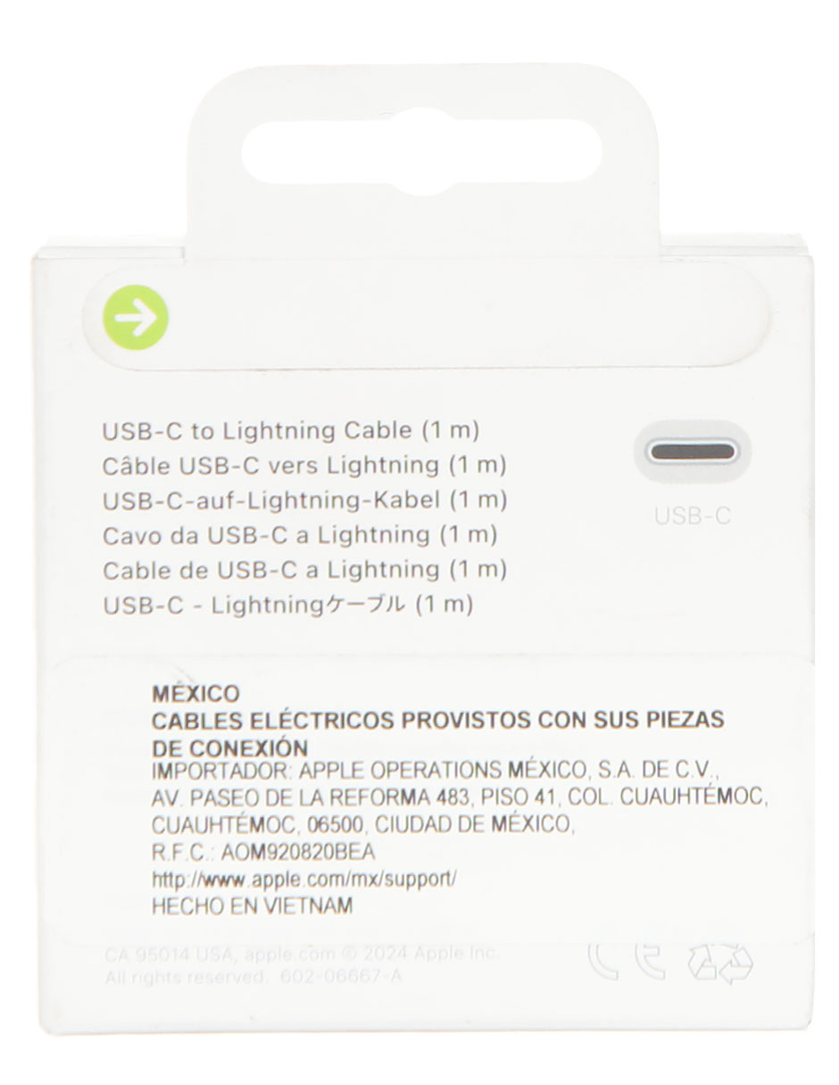 Cable lightning a tipo USB C 3