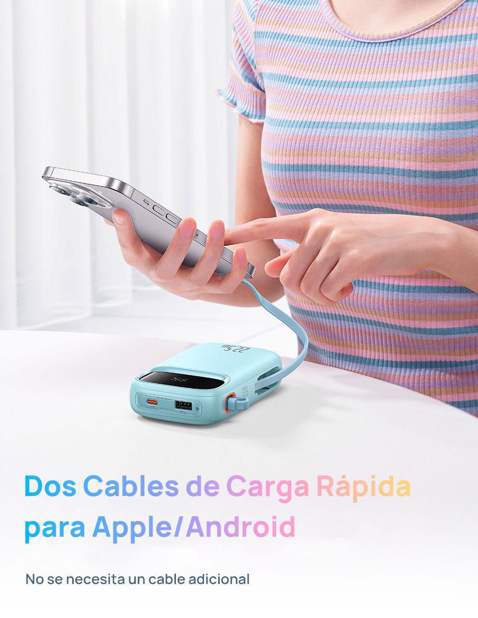 Batería portátil baseus 10000 mah qpow2 dual