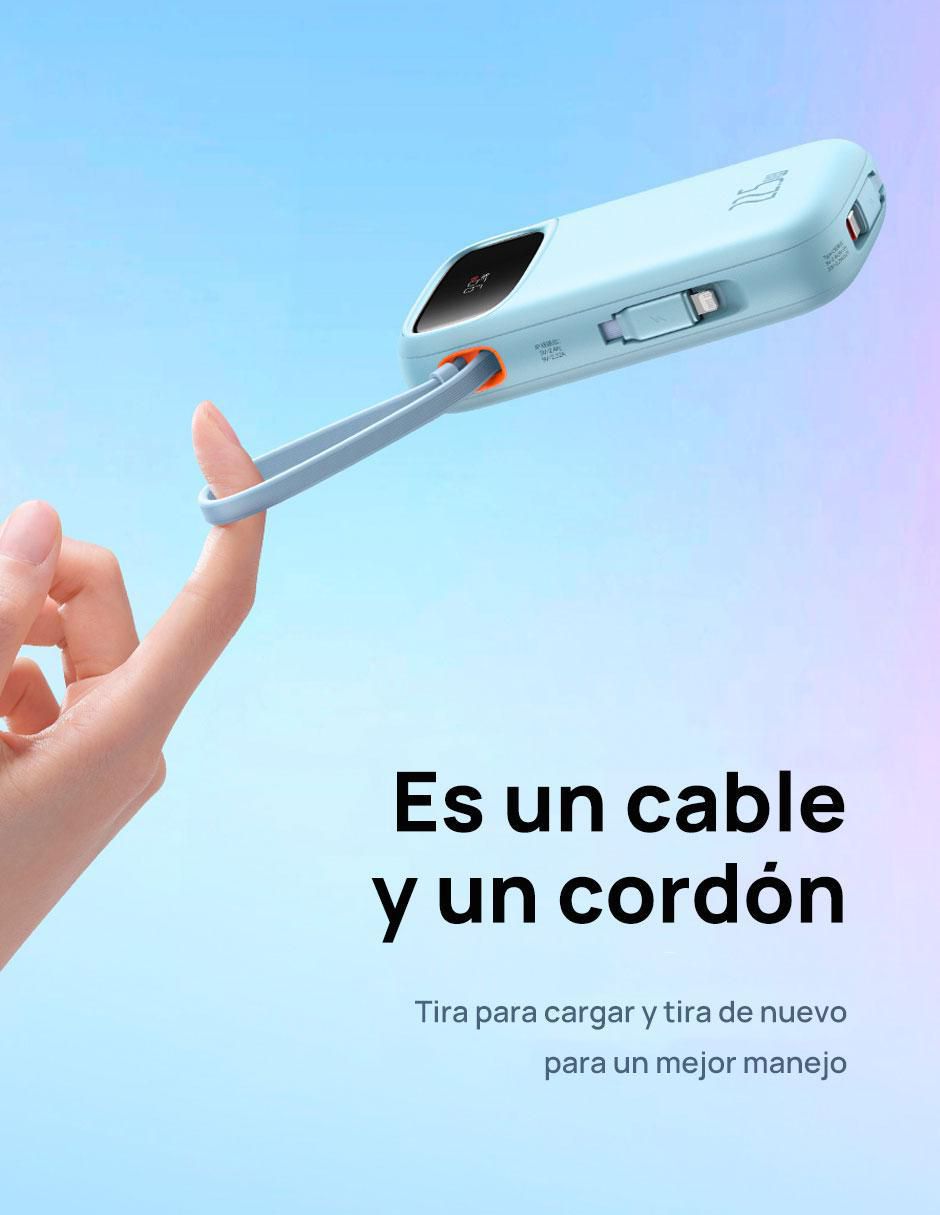 Batería portátil baseus 10000 mah qpow2 dual
