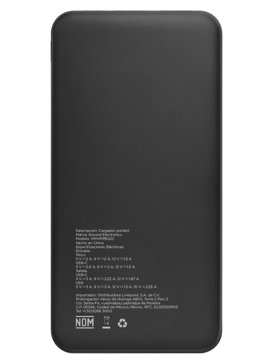 Batería portátil 10000 mAh HMVMPB022 5
