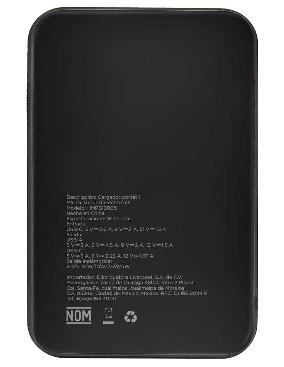 Batería portátil 10000 mAh HMPB19005 5