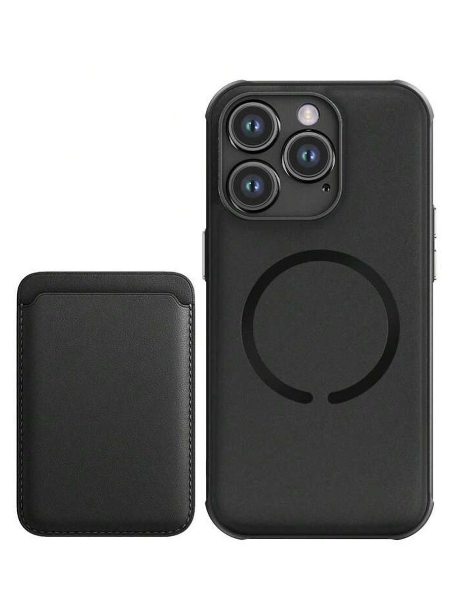 Tarjetero para celular de piel unisex 2