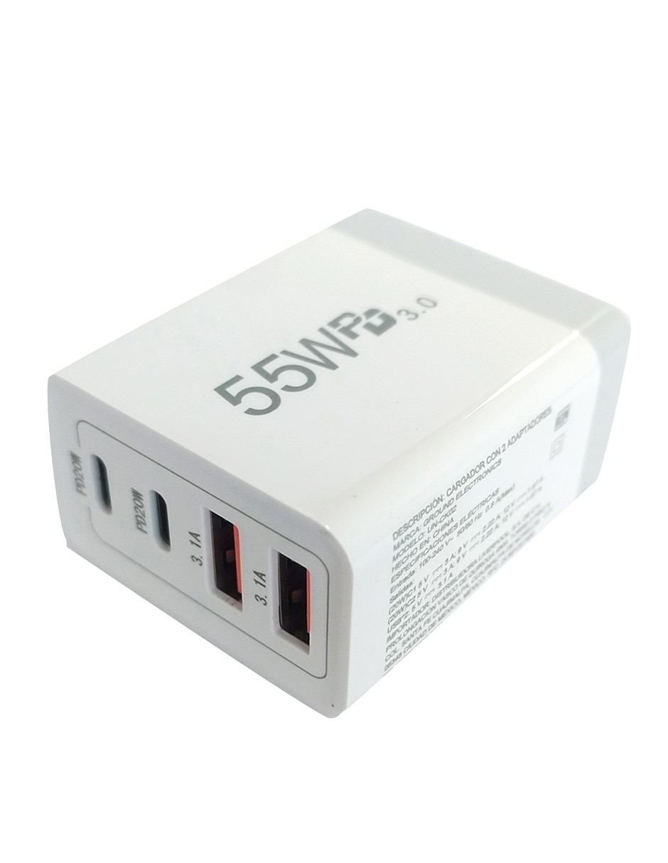 Cargador pared USB tipo A + USB tipo C 7