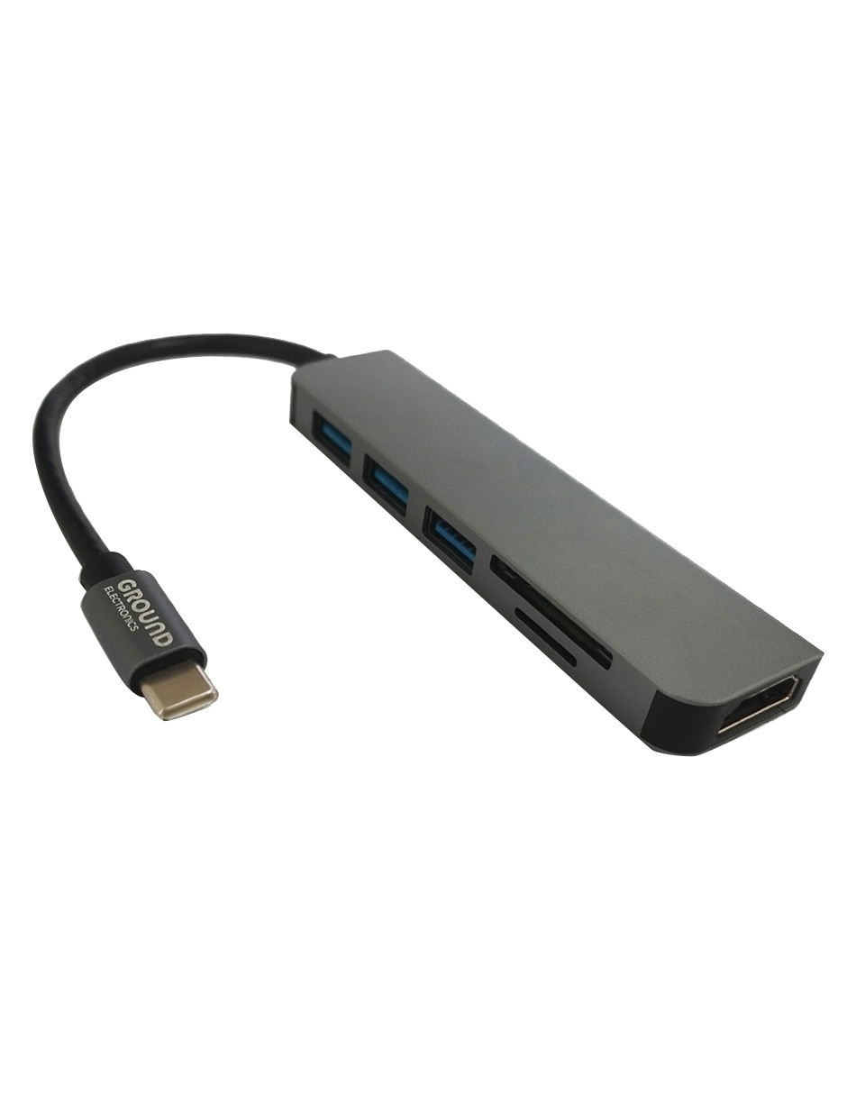 Hub USB 6 a HDMI, USB 3.0, USB 2.0 x 2, SD y TF de 6 contactos 5
