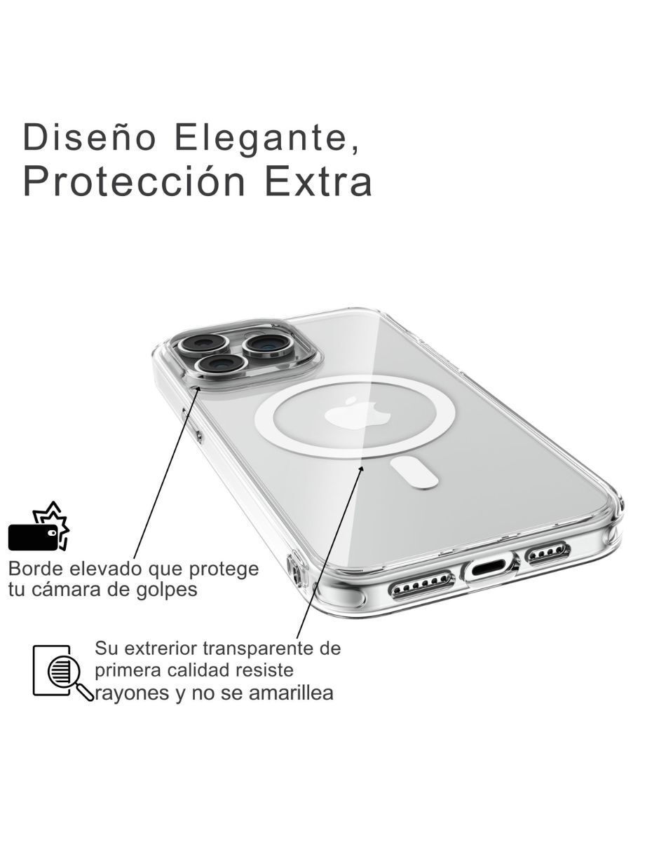 Funda para iPhone 15 Pro Crystal Magsafe de policarbonato 2