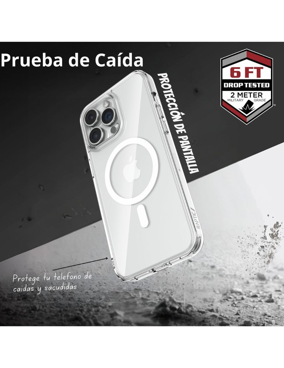 Funda para iPhone 15 Pro Crystal Magsafe de policarbonato 3