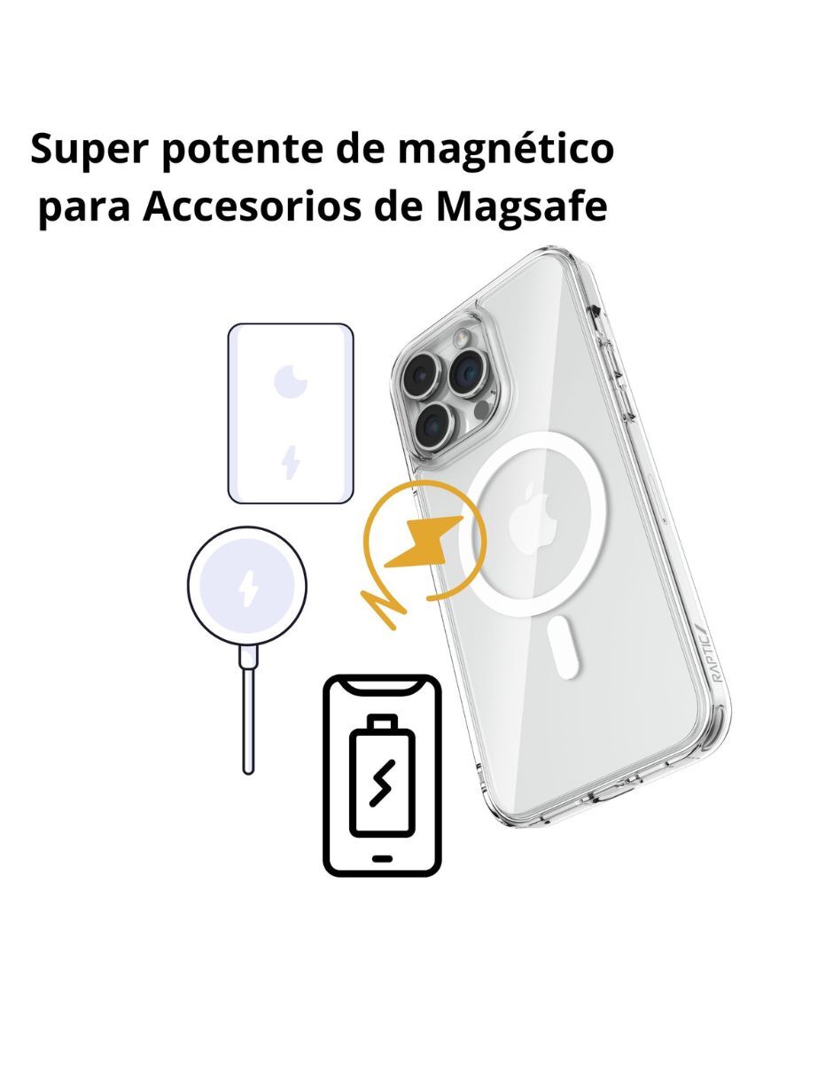 Funda para iPhone 15 Pro Crystal Magsafe de policarbonato 4