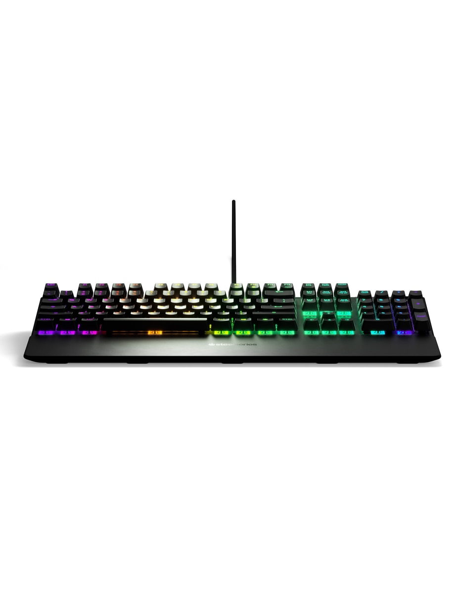 Teclado gamer USB y ANT+ Qwert inglés con interruptor híbrido Apex 5 3