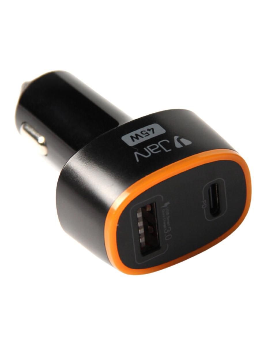 Cargador auto USB + USB tipo C 2