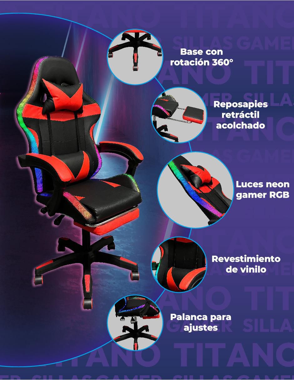 Silla gamer lumina 2 titano "de" vinipiel