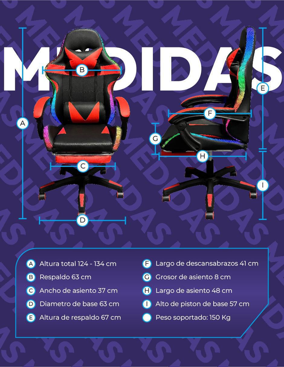 Silla gamer lumina 2 titano "de" vinipiel
