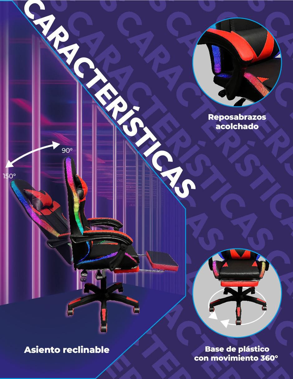 Silla gamer lumina 2 titano "de" vinipiel