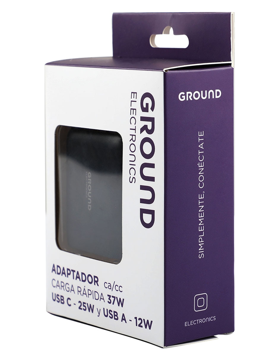ADAPTADOR GROUND 37W, NEGRO