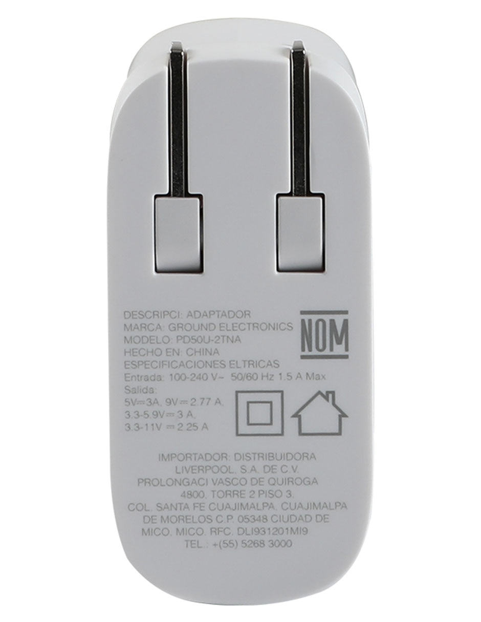 Cargador pared de 50 W USB tipo C 5