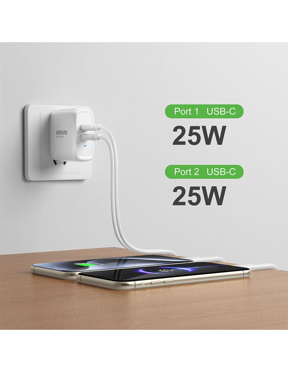 Cargador pared de 50 W USB tipo C 7