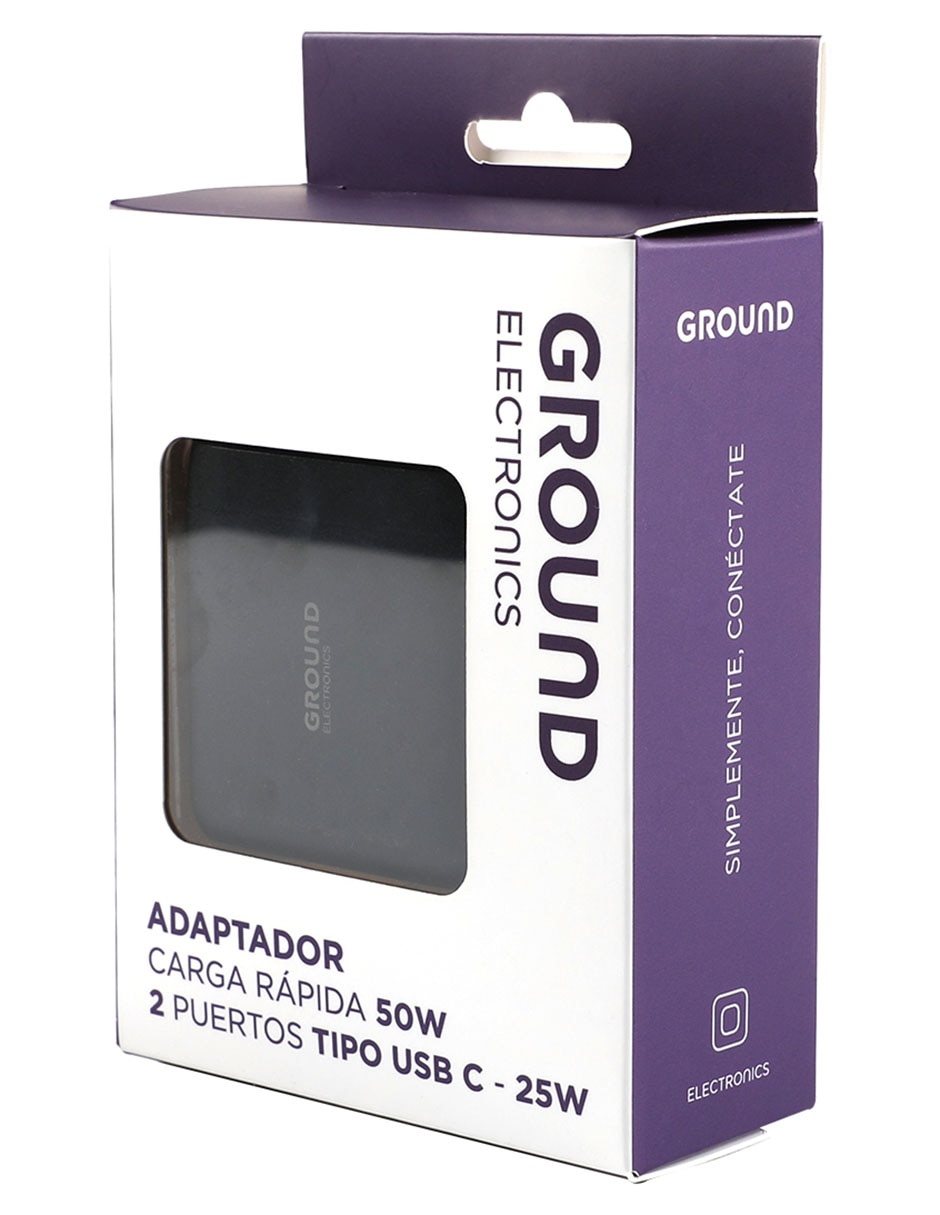 ADAPTADOR GROUND 50 WATTS, NEGRO